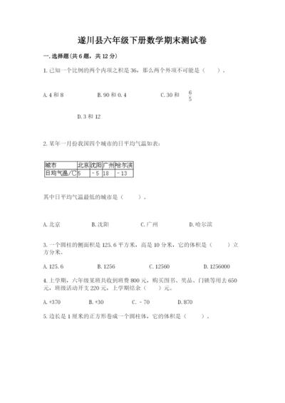 遂川县六年级下册数学期末测试卷最新.docx