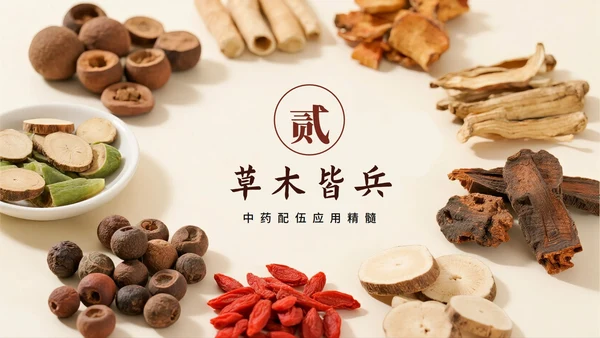 简约实景中国风中医药科普介绍PPT模板