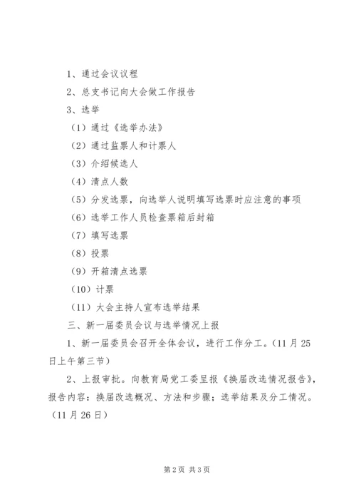 波宁四中党总支换届改选工作程序.docx