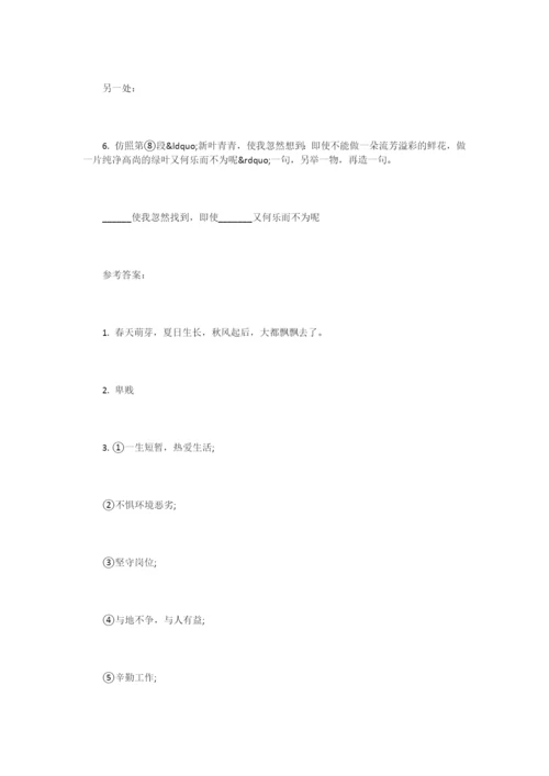 《新叶》阅读练习题及答案.docx