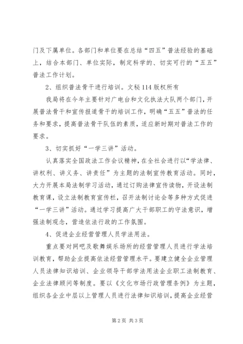 文化局年度普法工作计划 (2).docx