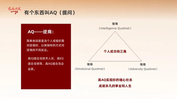 黄色励志插画风格态度决定一切心态培训课件PPT情绪管理