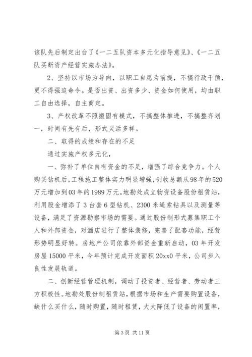 关于产权多元化改革的思考 (5).docx