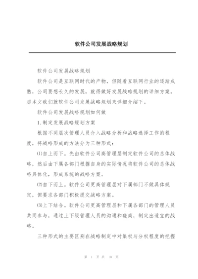 软件公司发展战略规划.docx