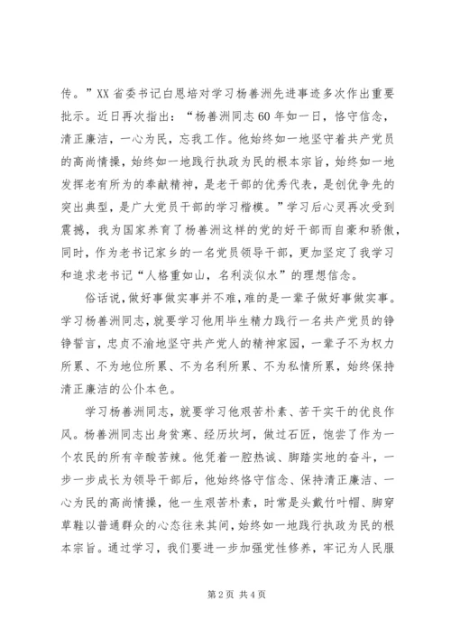 学习杨善洲的精神.docx