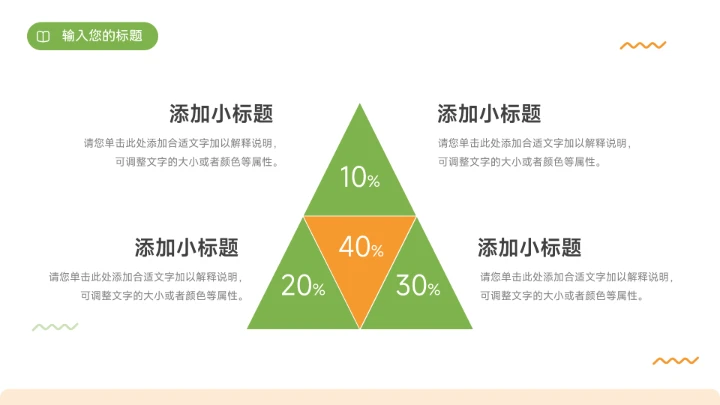 简洁干净橙绿毕业论文答辩PPT模板