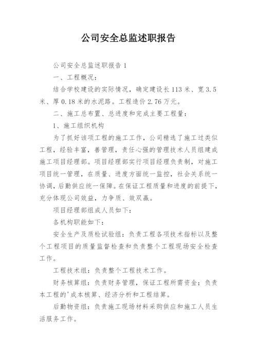 公司安全总监述职报告.docx