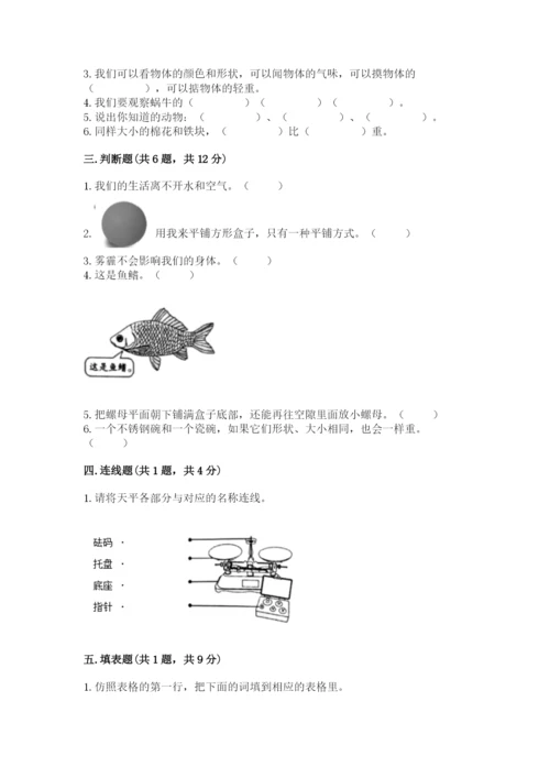 教科版小学科学一年级下册期末测试卷及完整答案【夺冠系列】.docx