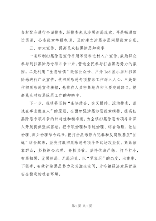 乡镇扫黑除恶工作开展情况汇报.docx