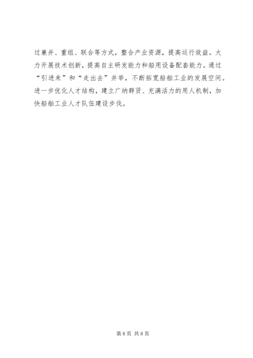 促进船舶工业又好又快发展的思考.docx