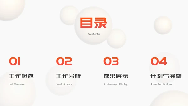白橙精品几何微立体工作总结PPT模板