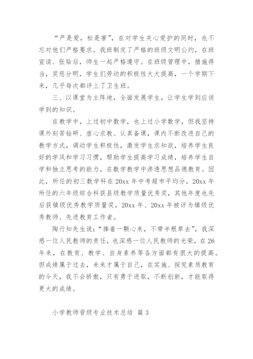 小学教师晋级专业技术总结.docx