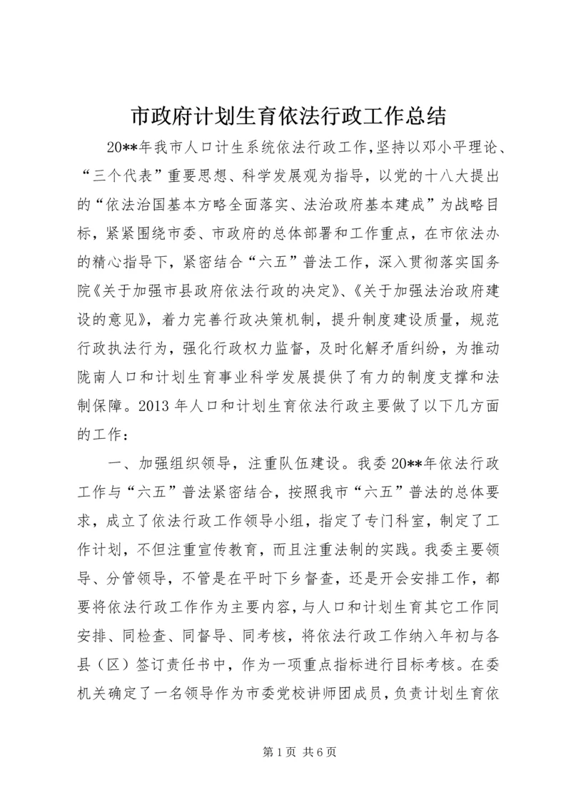 市政府计划生育依法行政工作总结.docx