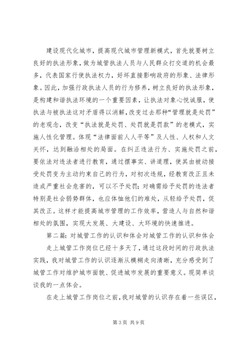 城管工作体会(精选多篇).docx