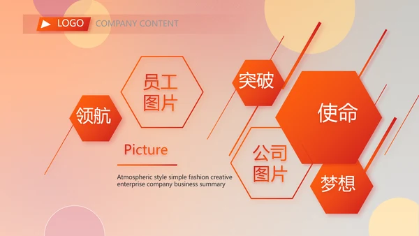 大气公司产品介绍宣传图片展示PPT动态模板