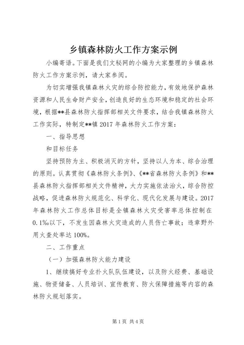 乡镇森林防火工作方案示例.docx