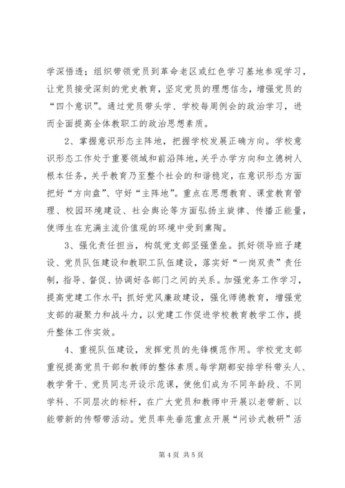 中心小学党支部抓基层党建工作述职报告.docx