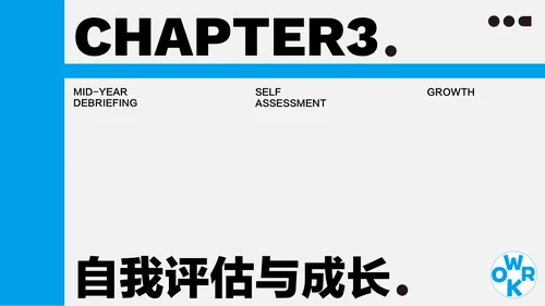 蓝色简约年中述职PPT模板