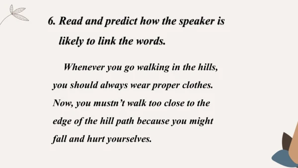 Module4 Rules and suggestion Unit 1 You must be ca