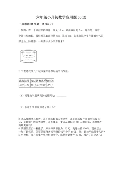 六年级小升初数学应用题50道附参考答案【b卷】.docx