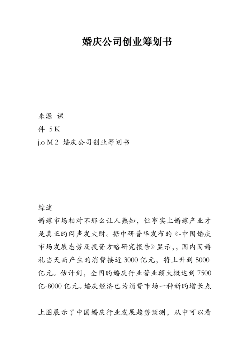 婚庆公司创业综合计划书.docx