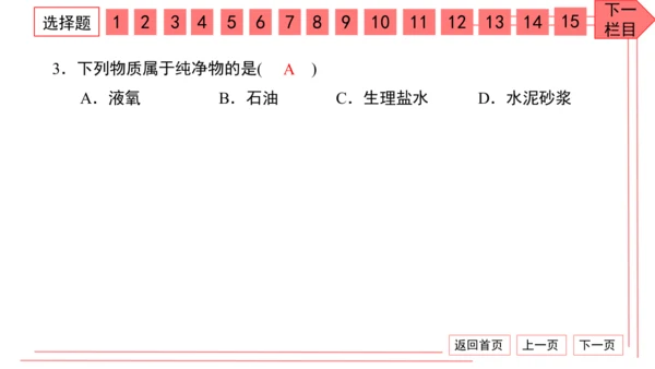 人教版化学九年级上册期中检测卷 习题课件（32张PPT）