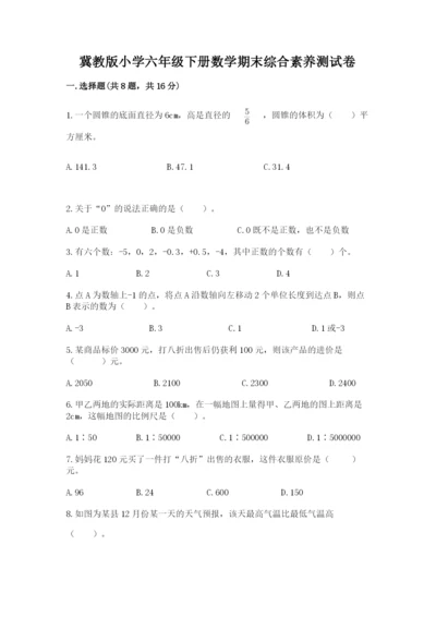 冀教版小学六年级下册数学期末综合素养测试卷及答案【基础+提升】.docx