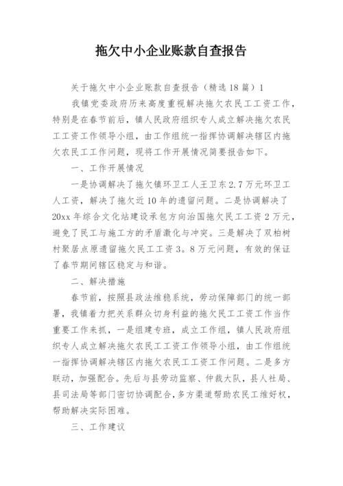 拖欠中小企业账款自查报告.docx