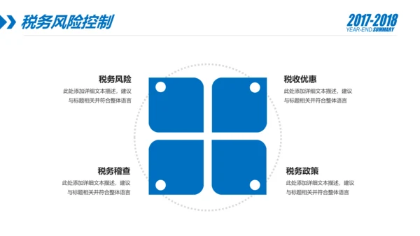 蓝色财务部数据分析报告年终总结PPT模板