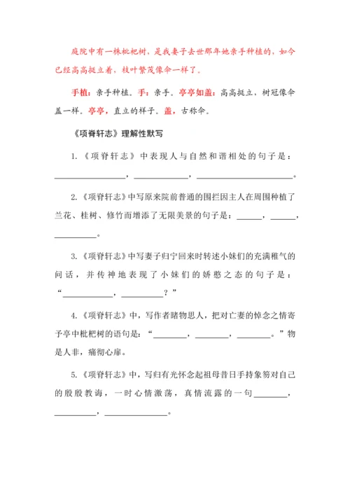 新高考必背《项脊轩志》详注+易误字+情景默写.docx