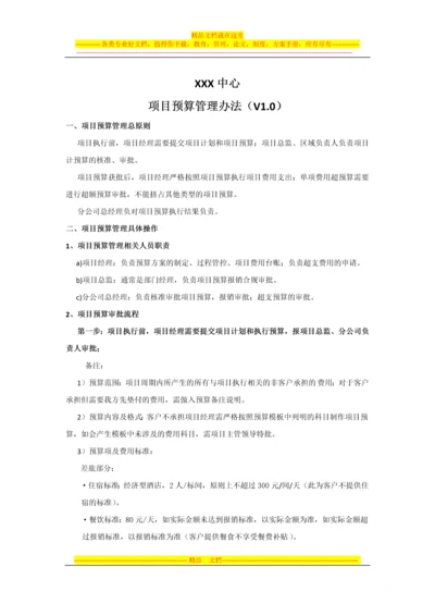 项目预算管理办法201411V1.0.docx