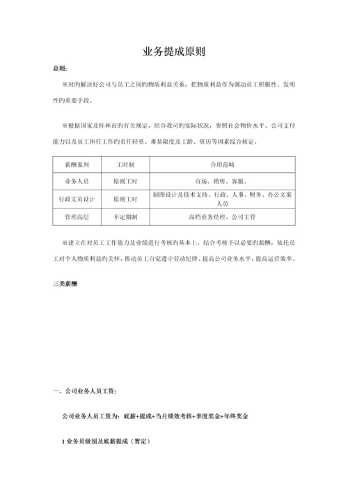 几种销售人员业务员提成管理新版制度专题方案汇总.docx