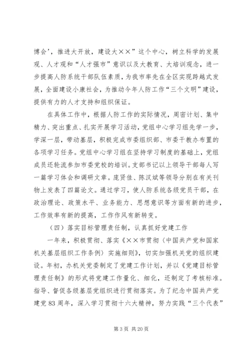 人防办年度工作总结.docx