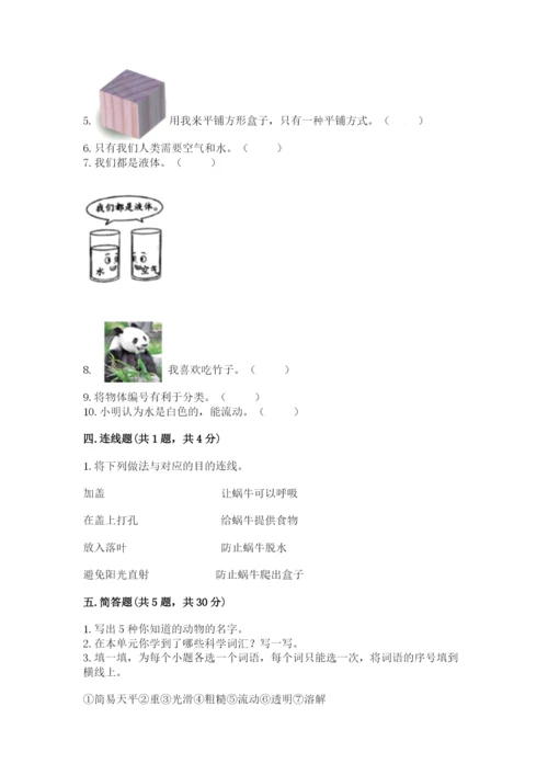 教科版一年级下册科学期末测试卷审定版.docx