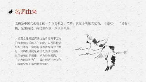 橙红色水墨国风太极基础知识培训PPT课件中国传统文化