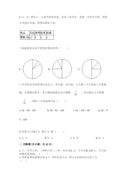 2022人教版六年级上册数学期末考试试卷含完整答案【历年真题】.docx