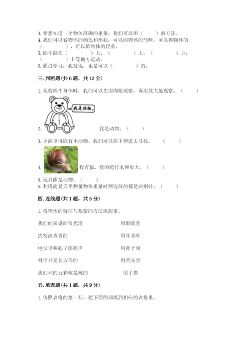 教科版一年级下册科学期末测试卷附答案（达标题）.docx