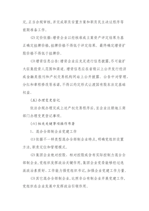 公司混合所有制改革试点工作专业方案.docx