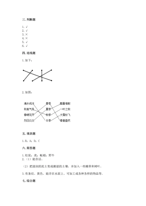 教科版二年级上册科学期末测试卷全面.docx