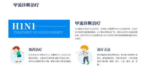 预防甲流主题教育知识科普通用PPT模板