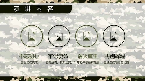 迷彩风八一军事部队保密教育PPT