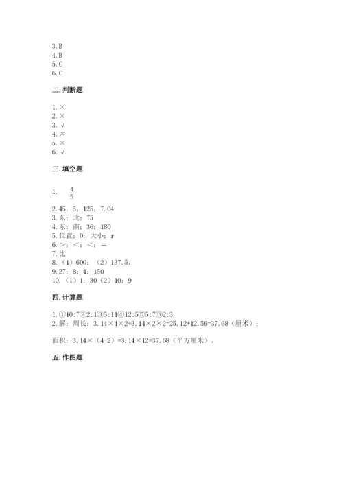 2022六年级上册数学期末考试试卷【中心小学】.docx
