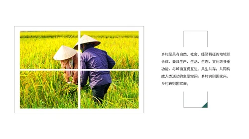 实拍笔刷风格美丽乡村农业介绍新时代农业农村现代化ppt模板