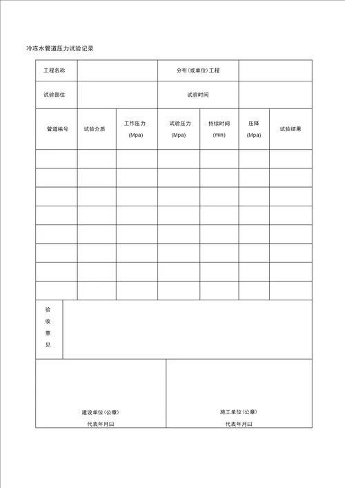 消防系统验收及表格