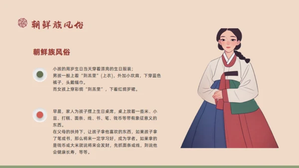 朝鲜族民族介绍通用PPT模板
