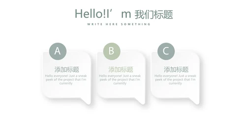 绿色小清新微立体述职报告通用PPT动态模板