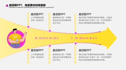 黄色插画扁平风评优评先方案PPT