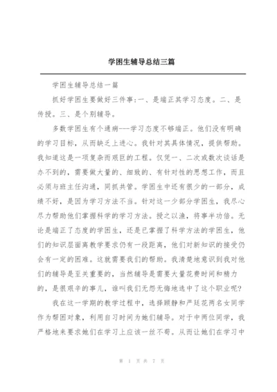 学困生辅导总结三篇.docx