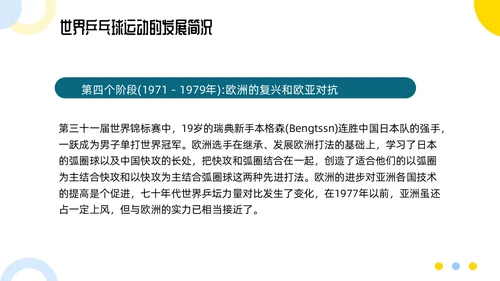 蓝色简约乒乓球起源与发展小学体育PPT课件PPT模板宣传PP