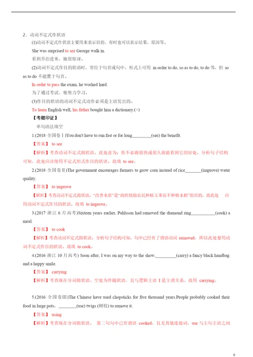 2021年高考英语必考点全梳理专题10-非谓语动词(精讲深剖).docx